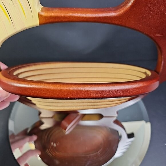 HAWAIIAN MAGIC BASKET WOODEN ROOSTER (BREAD BASKET) FARMHOUSE CHIC - Picture 4 of 16